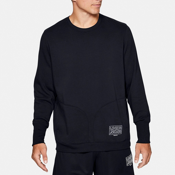 Толстовка Under Armour M UA BASELINE FLEECE CREWNECK черный