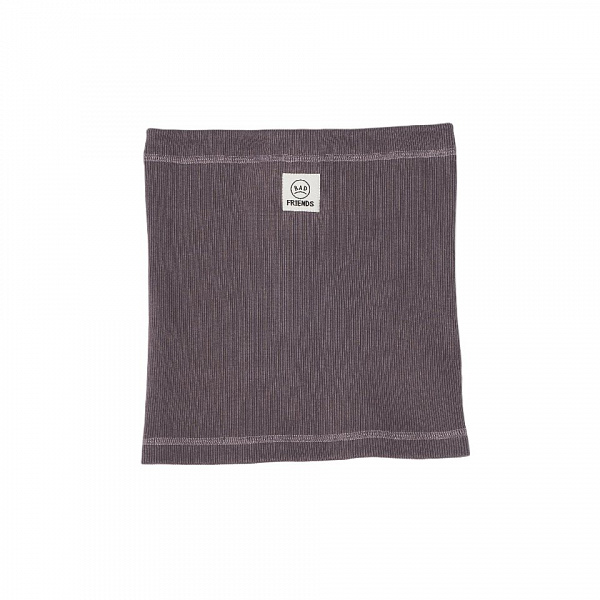 Шарф THE BAD FRIENDS Баф BAF 01 rib-knit лиловый