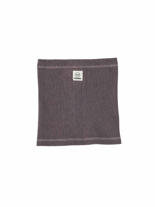 Шарф THE BAD FRIENDS Баф BAF 01 rib-knit лиловый