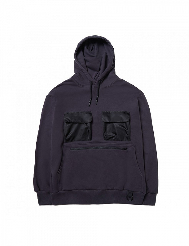 Толстовка ZIQ & YONI TECH JEANS POCKETS AW18 серая