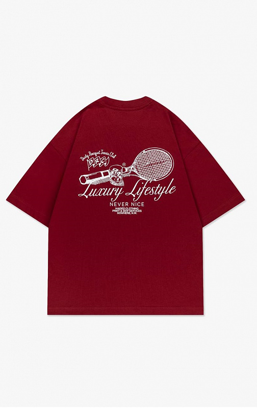 Футболка HAIDED DUSTY RACQUET RLXD HW burgundy винный