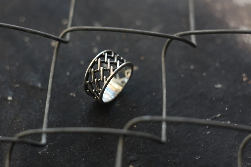 Кольцо Kate Snap "Рабица"