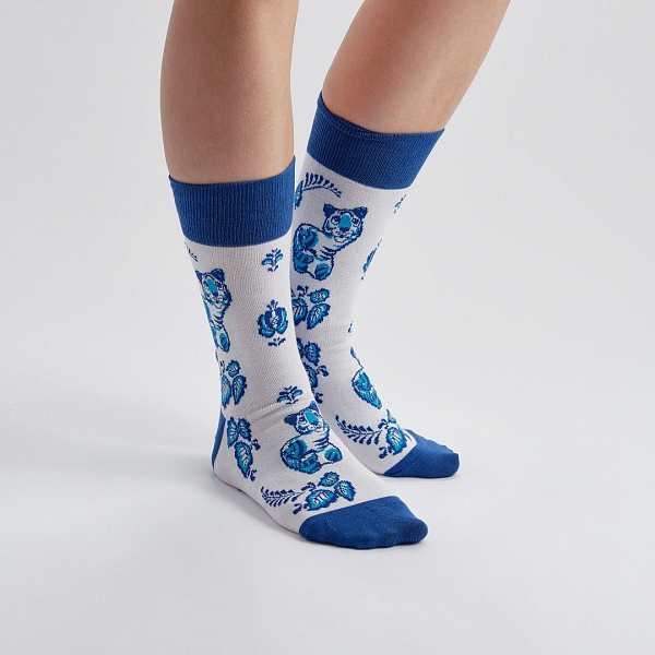 Носки ST.FRIDAY SOCKS Гжельский тигр