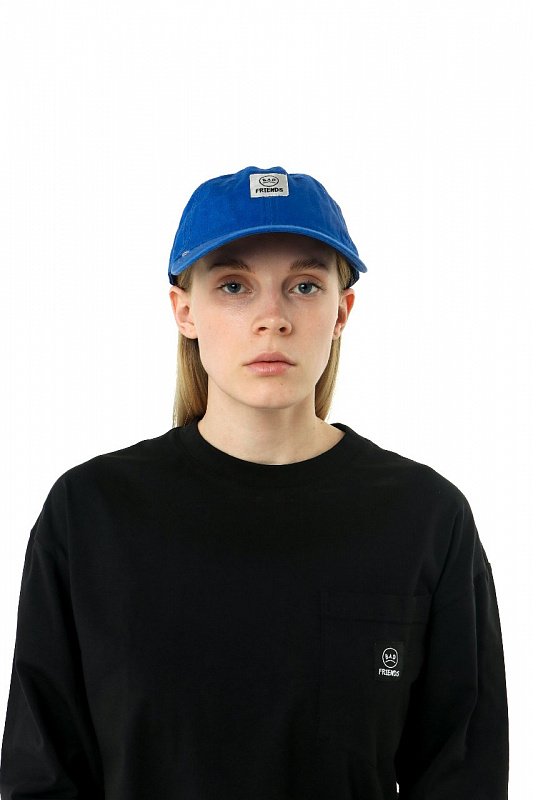 Кепка THE BAD FRIENDS Dad Cap Washed Cotton синий