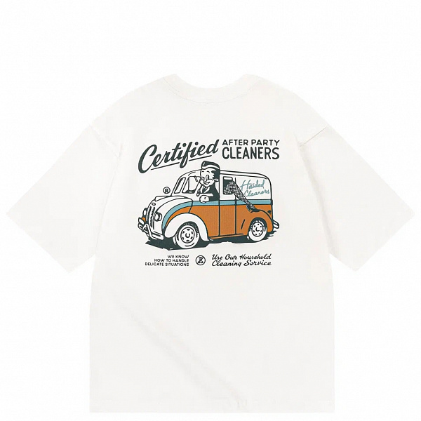 Футболка HAIDED "CLEANERS" ecru