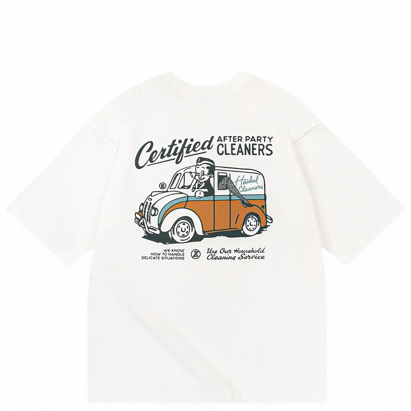 Футболка HAIDED "CLEANERS" ecru