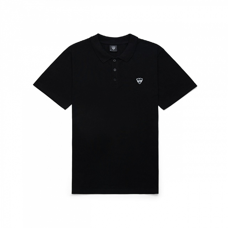 Поло Питерский щит "Лого" чёрный