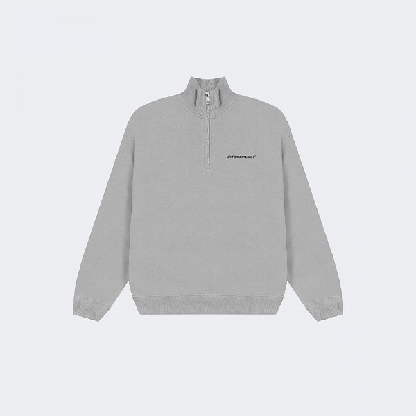 Свитшот UNIFORM Half-zip Heavy STUDIOS серый