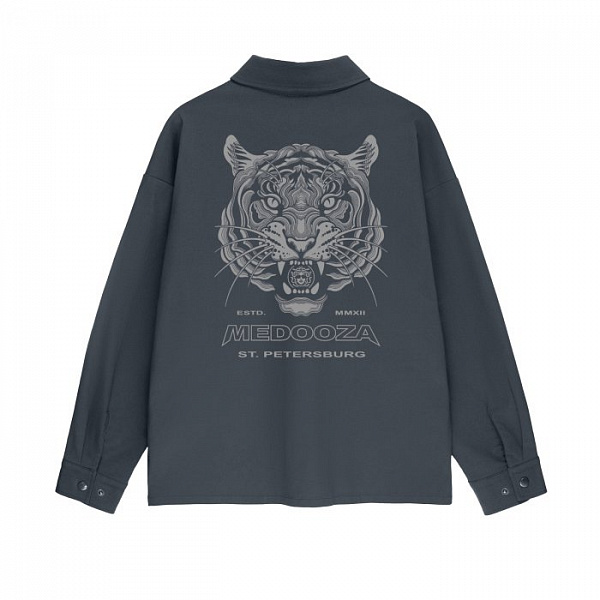 Рубашка MEDOOZA "Tiger Head" темно-серый