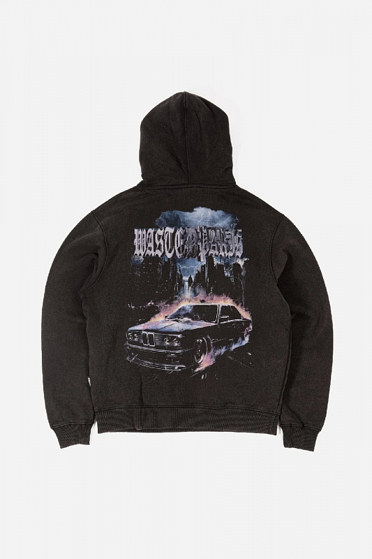 Худи WASTED PARIS RUN HOODIE FADED BLACK