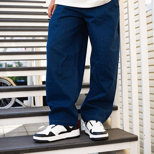 Брюки THE BAD FRIENDS Baggy Jeans джинс индиго
