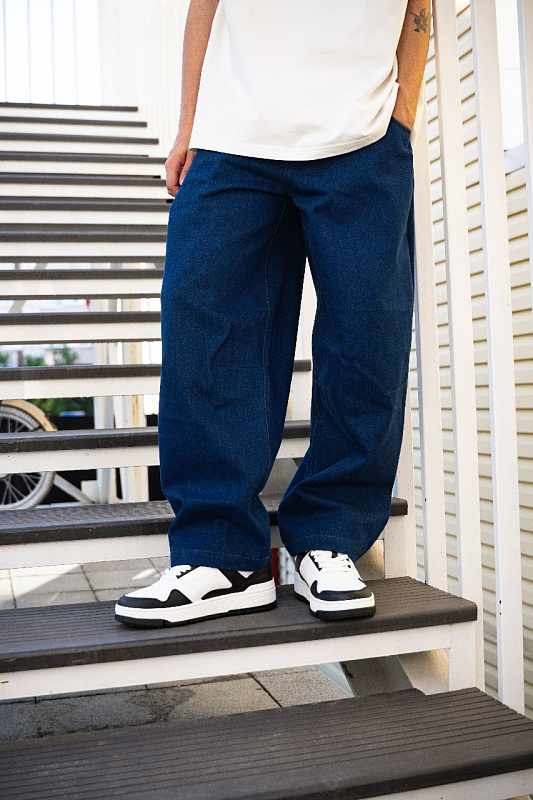 Брюки THE BAD FRIENDS Baggy Jeans джинс индиго