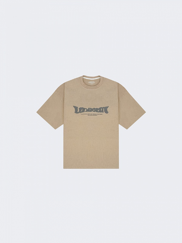 Футболка UNIFORM Heavy VNTG бежевый/серый