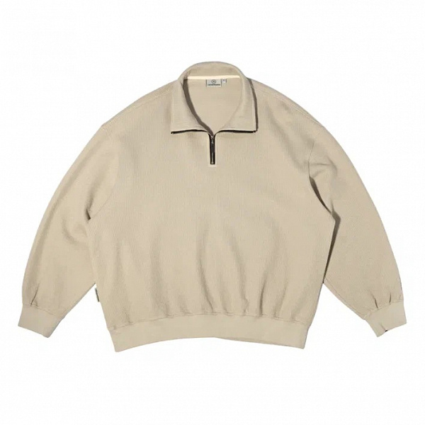 Толстовка THE BAD FRIENDS Half-Zip Basic Селаник молочный