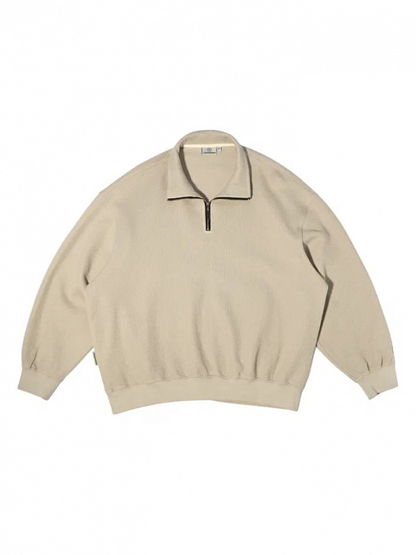 Толстовка THE BAD FRIENDS Half-Zip Basic Селаник молочный