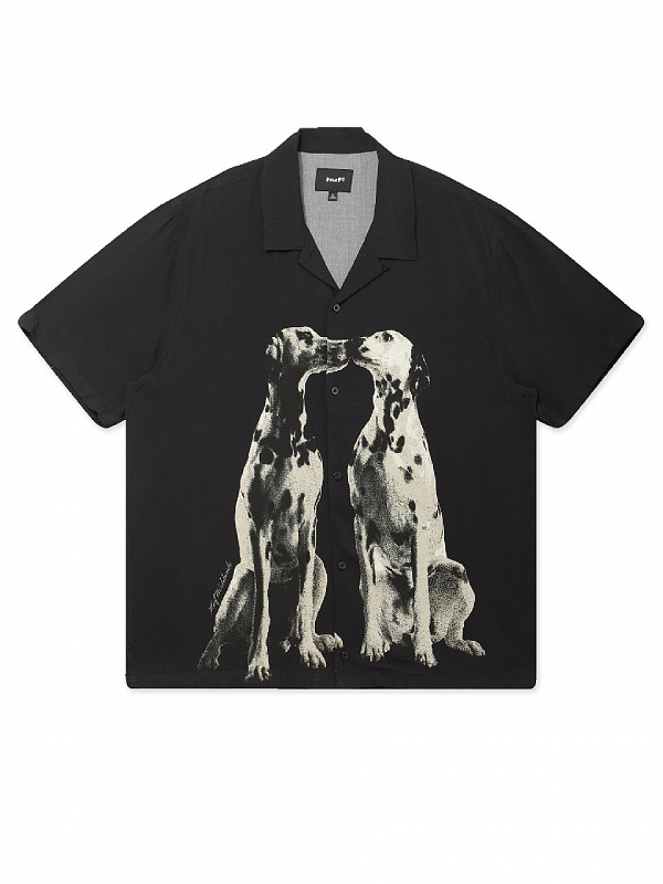 Рубашка HUF DOGGED SS RESORT SHIRT BLACK