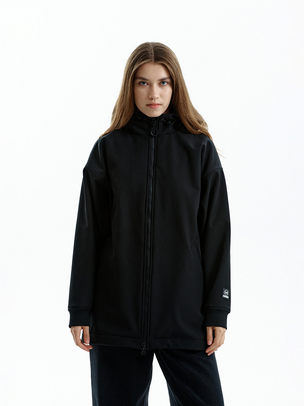 Куртка THE BAD FRIENDS Cloak Softshell удлиненная черный