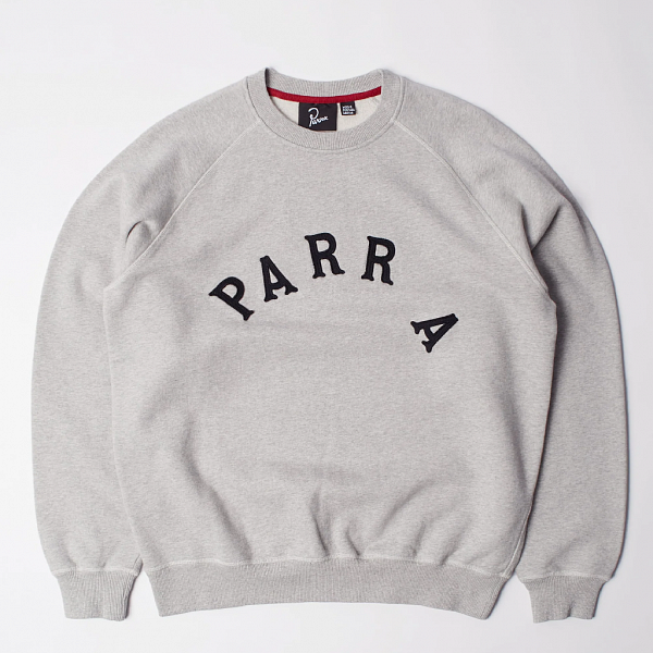 Свитшот BY PARRA Drunk parent crew neck sweatshirt HEATHER GREY