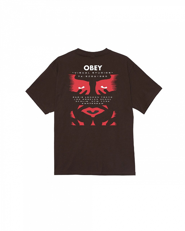Футболка OBEY VISUAL STUDIES JAVA BROWN