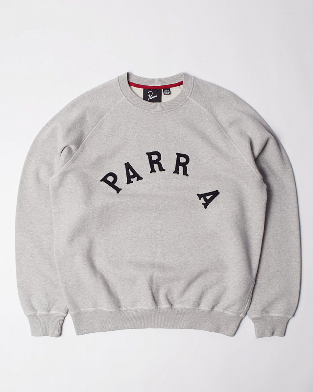 Свитшот BY PARRA Drunk parent crew neck sweatshirt HEATHER GREY