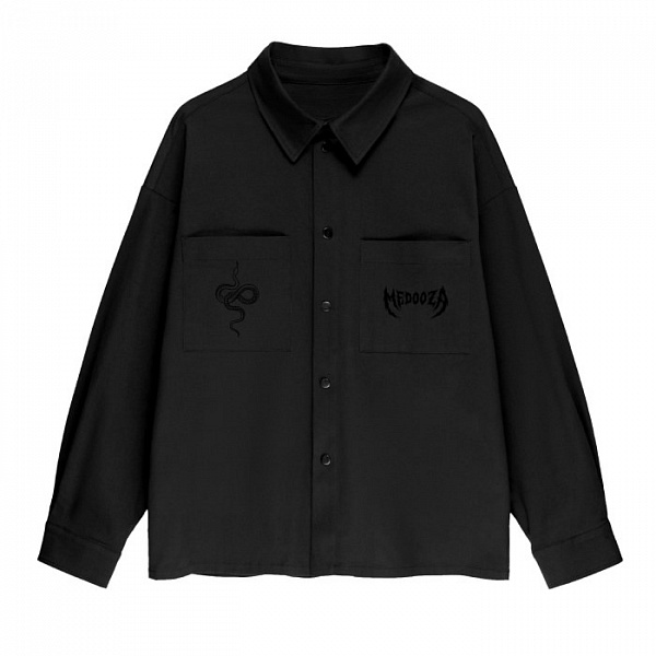 Рубашка MEDOOZA "Snake + Metal Logo embr" черный