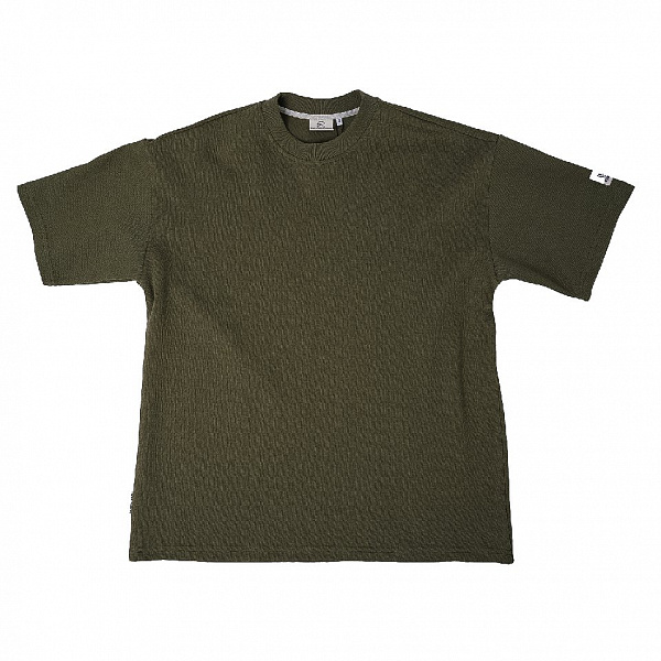 Футболка THE BAD FRIENDS Basic left sleeve logo doubleface хаки