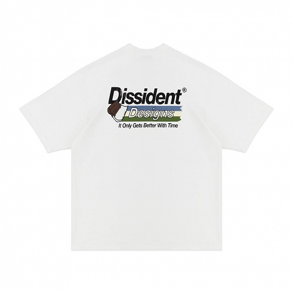 Футболка Dissident "Print Works" молочная