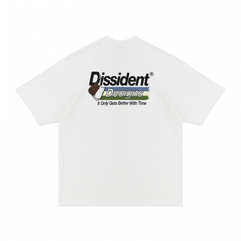 Футболка Dissident "Print Works" молочная
