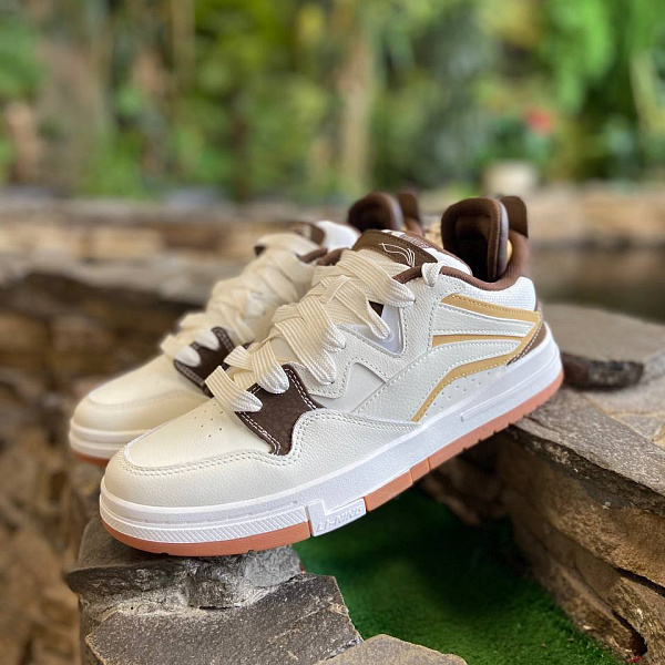 Кеды LI-NING WAVE PRO SE cloud dancer/carafe белый/коричневый