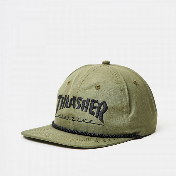 Кепка THRASHER "THRASHER ROPE" SNAPBACK OLIVE/BLACK
