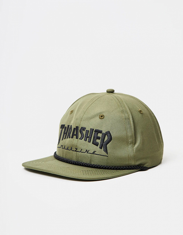 Кепка THRASHER "THRASHER ROPE" SNAPBACK OLIVE/BLACK