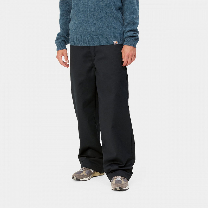 Брюки CARHARTT WIP чино Brooker Pant BLACK (RIGID)