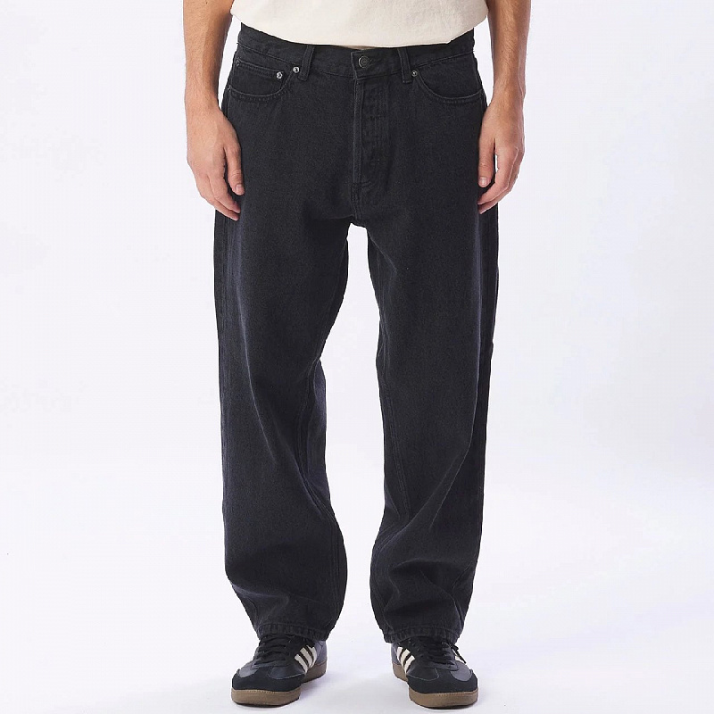 Джинсы OBEY (Relaxed fit) HARDWORK DENIM FADED BLACK