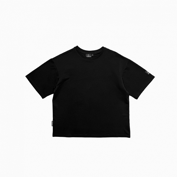 Футболка THE BAD FRIENDS UNIBasic left sleeve logo 250гр Черный