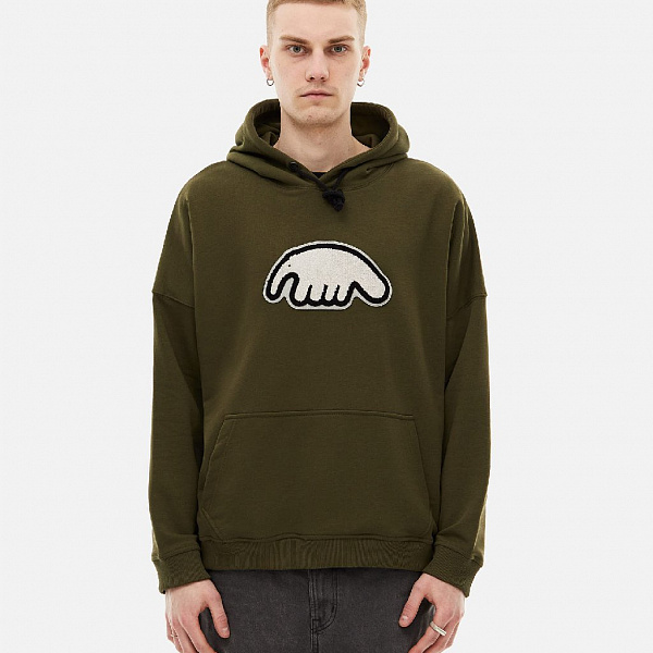 Толстовка ANTEATER Hoodie-Haki-White-Logo