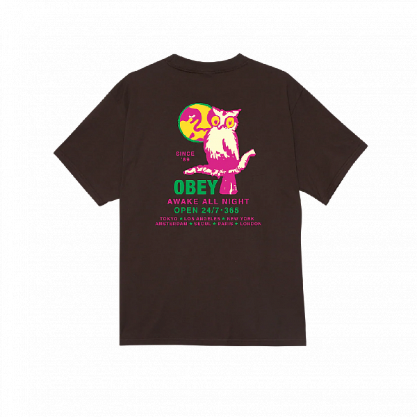 Футболка OBEY OWL JAVA BROWN