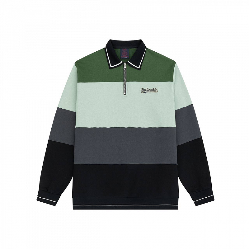 Свитшот YMKA SHIX "Four Stripes" зел/фист/сер/черн