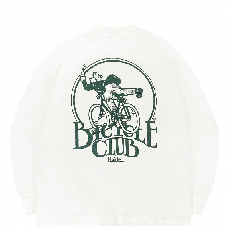 Лонгслив HAIDED BICYCLE CLUB RLXD FIRM LS TEE ecru