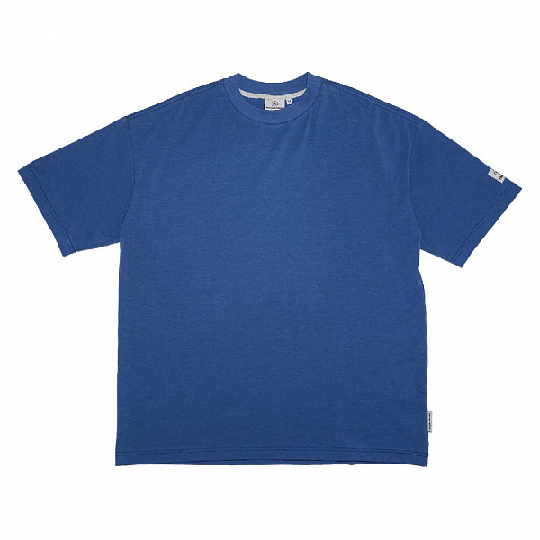 Футболка THE BAD FRIENDS Basic left sleeve logo 200гр синий