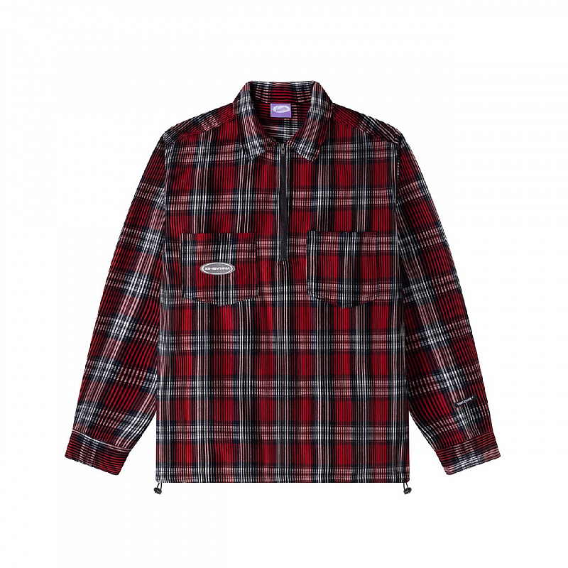 Рубашка YMKA SHIX Velvet Button Tartan красный /черный