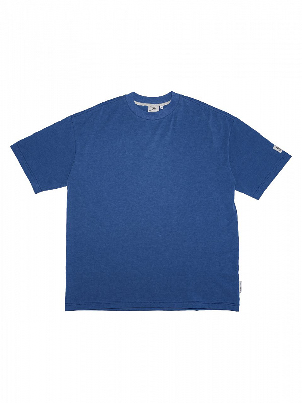 Футболка THE BAD FRIENDS Basic left sleeve logo 200гр синий