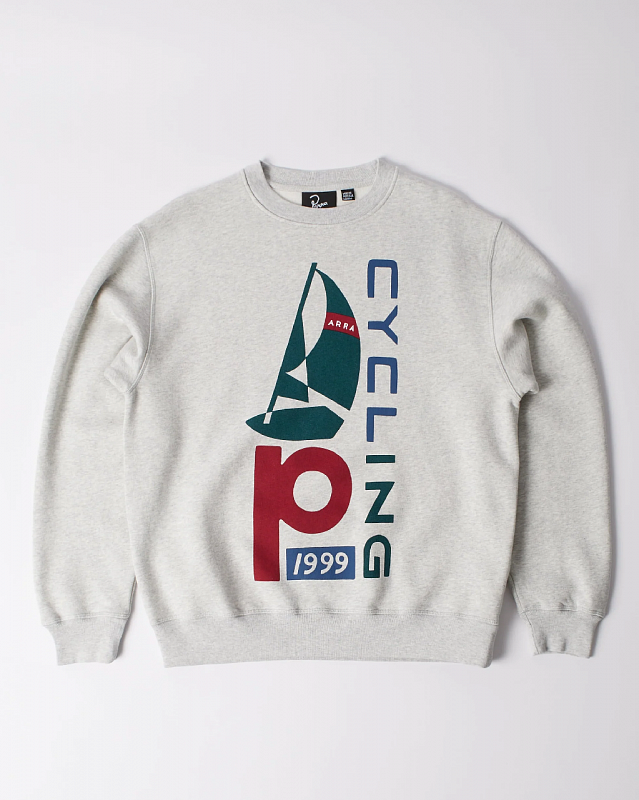 Свитшот BY PARRA Sail bike crew neck sweatshirt HEATHER GREY