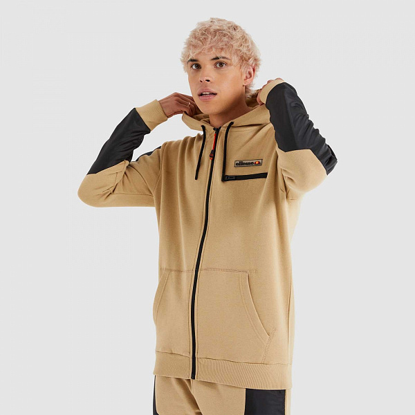 Толстовка мужская ELLESSE на молнии BEIGE бежевый