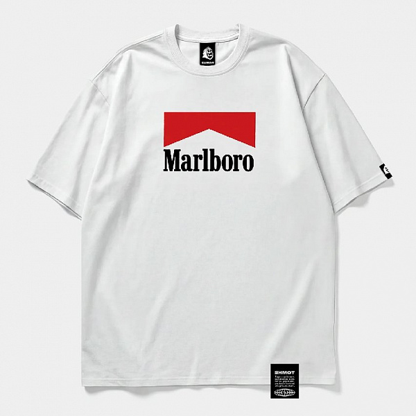 Футболка SHMOT "MARLBORO", MONO белый