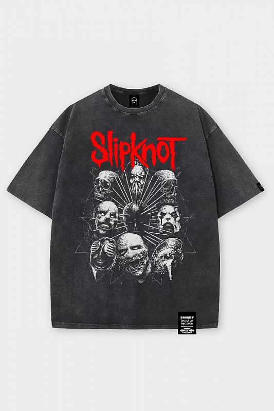 Футболка SHMOT "SLIPKNOT 2", GARMENT DYE черный