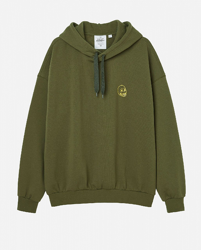 Худи Cheap Monday Goal hood Faint skull mini DARK OLIVE