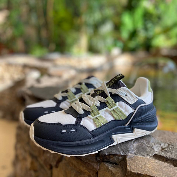 Кроссовки 361° M's Lifestyle low shoes dk.grey/green bamboo черный/белый/зеленый