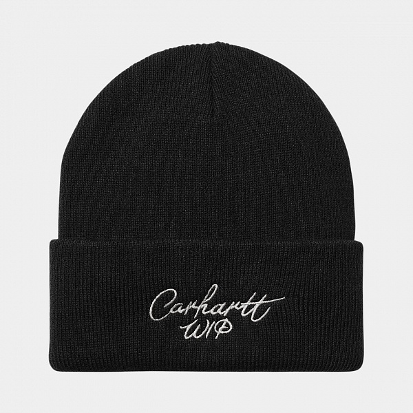 Шапка CARHARTT WIP Signature Beanie BLACK / WAX