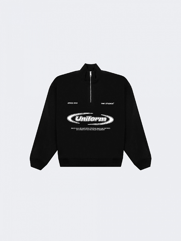 Свитшот UNIFORM Half-zip Heavy Athletic черный