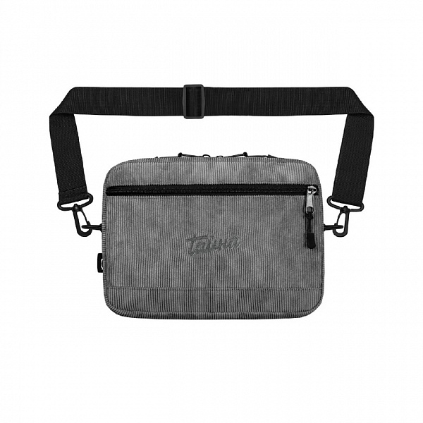 Сумка через плечо Тайна SHOULDER BAG L POST VNTG вельвет серый